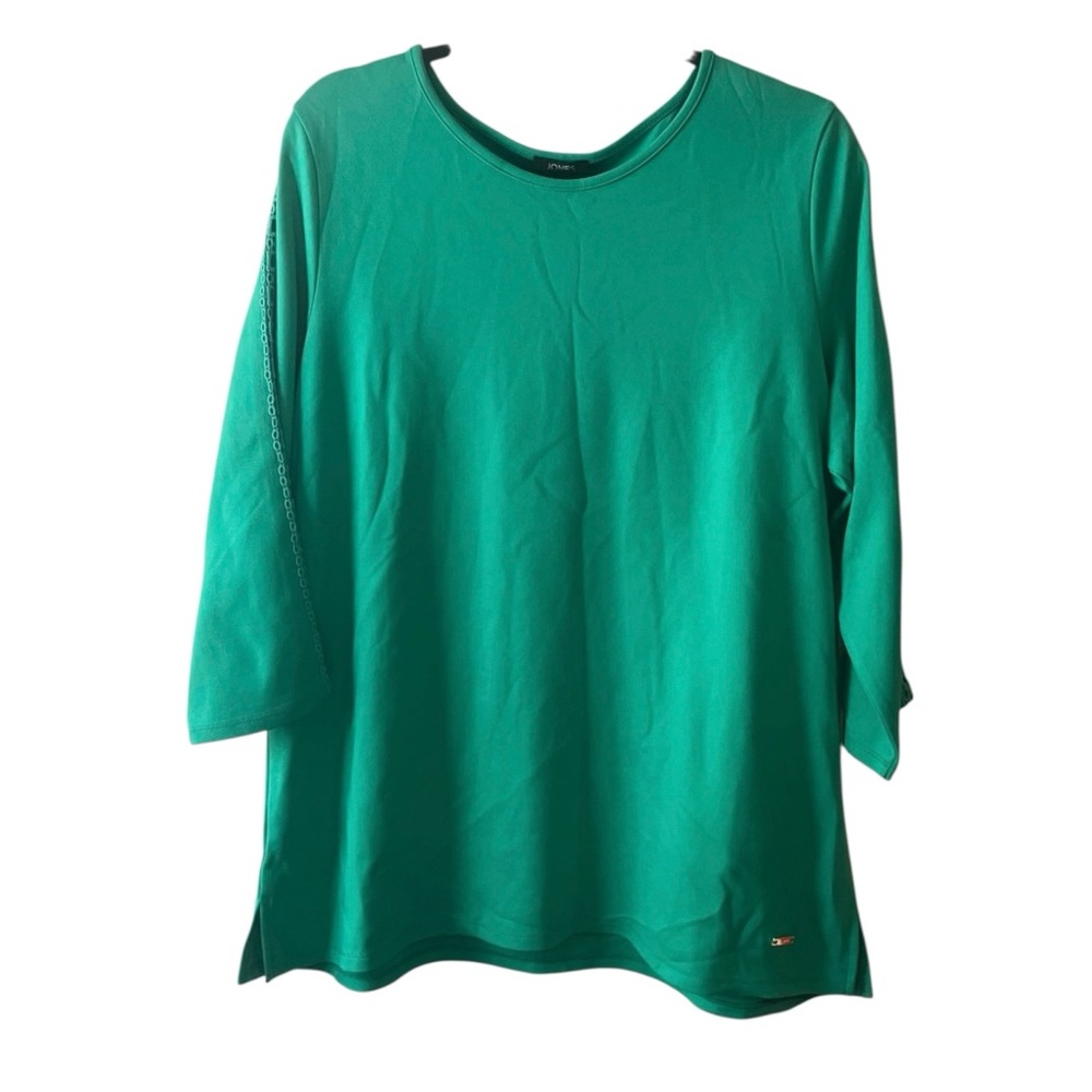 Jones New York Signature‎ Top XL NWT Green Lace Sleeve Blouse